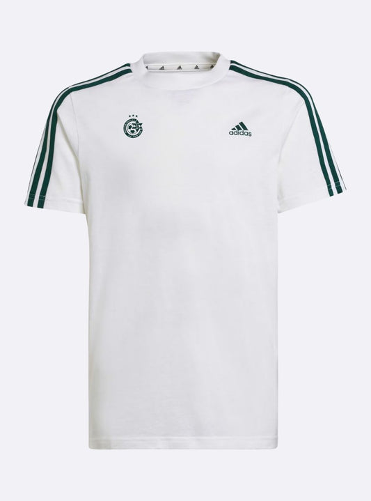 חולצת ADIDAS ילדים לבנה פסים ירוק