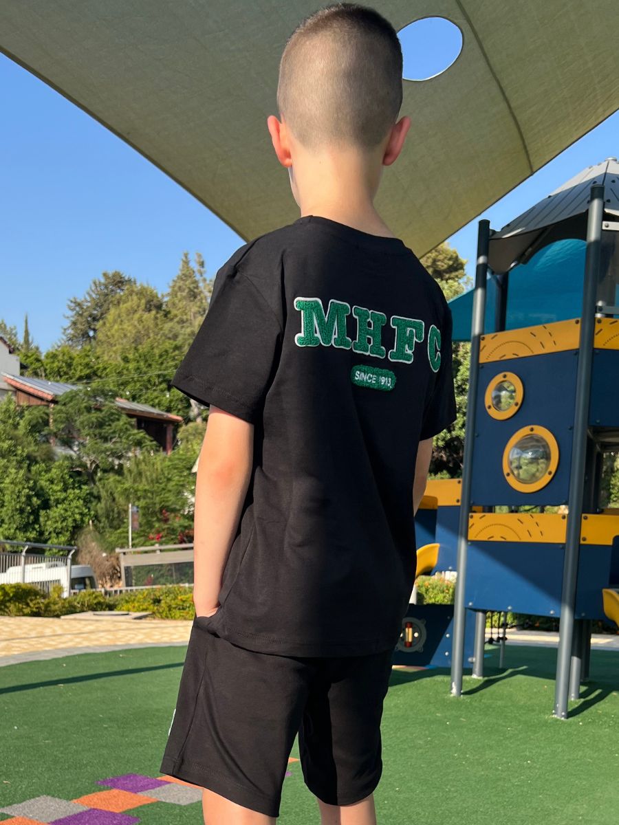 חליפה ילד אופנה שחורה MHFC דשא