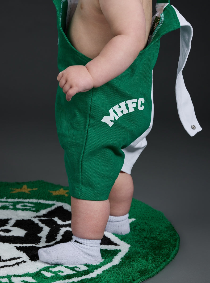 אוברול ג'ינס קצר תינוק חצי חצי