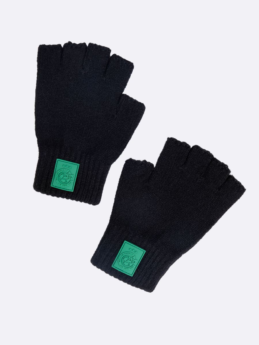 כפפות חצי צמר שחורות מבוגרים 23/24