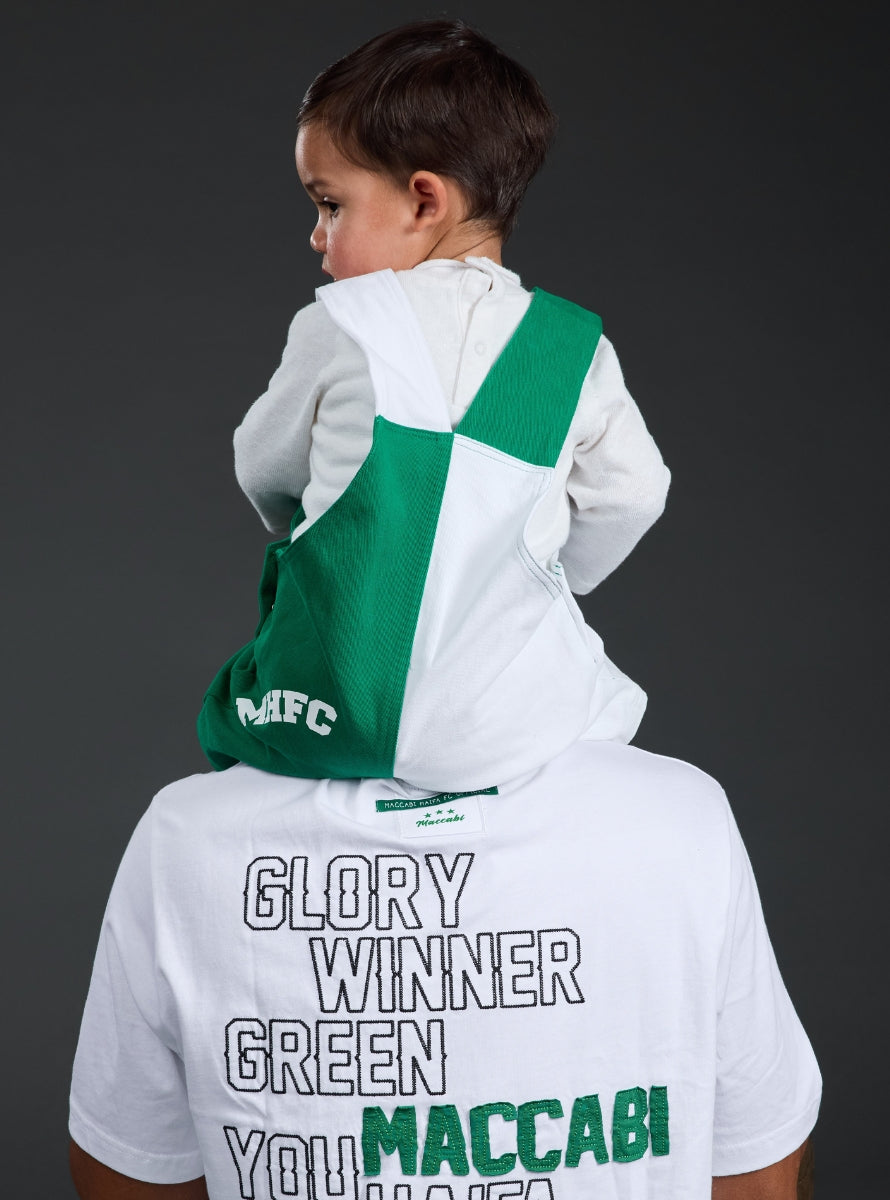 אוברול ג'ינס קצר תינוק חצי חצי