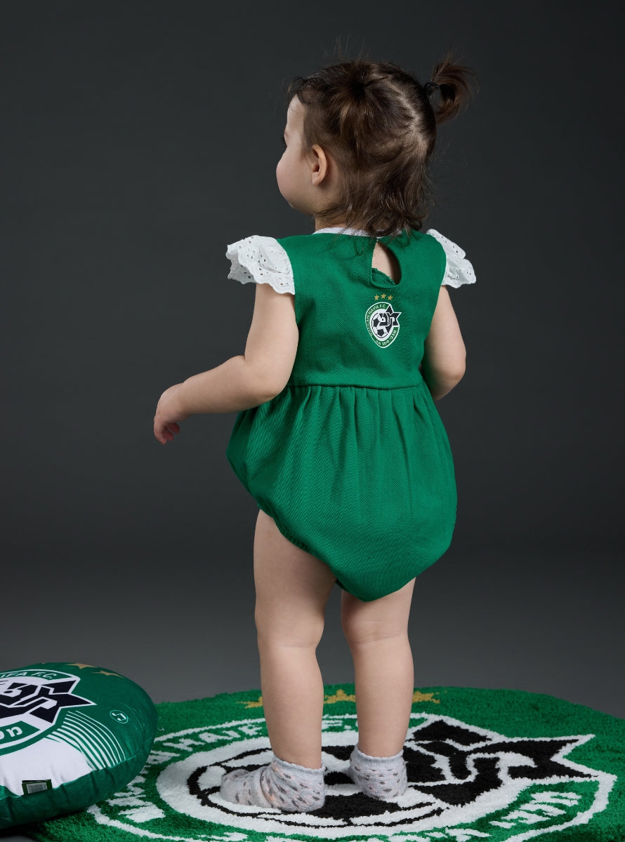 אוברול ג'ינס בנות ירוק