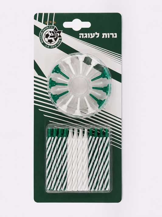 נרות יום הולדת עם מעמד מכבי חיפה